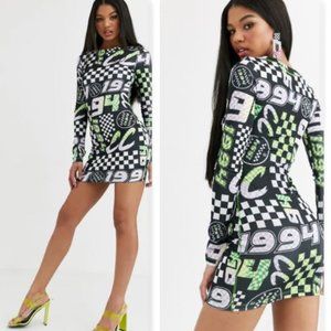 Christian Cowan Printed Bodycon Dress